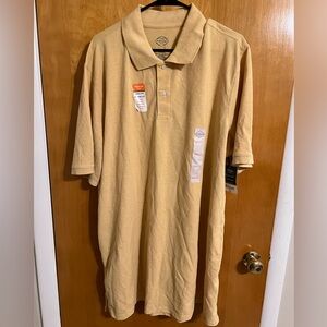 St. John’s Bay NWT Men’s Polo Shirt 2XLT Big & Tall Light Pale Yellow